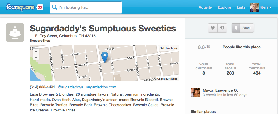 Foursquare is not usually on the list of social listening tools as explained by Keri Jaehnig at Idea Girl Media